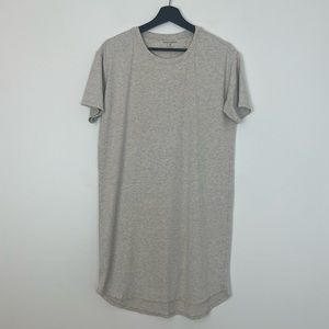 Tradlands Classic Cotton Tee Shirt Dress Oatmeal Medium Minimalist Capsule Boho